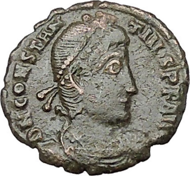 CONSTANTIUS II Constantine the Great son Ancient Roman Coin Battle Horse i40990