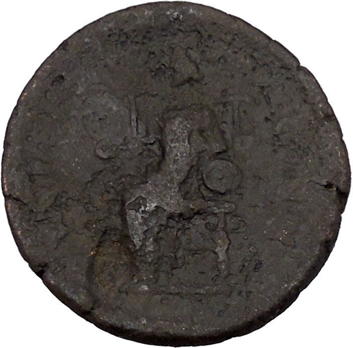 ANTONINUS PIUS 138AD Amphipolis in Macedon City Goddess Roman Coin RARE i42826