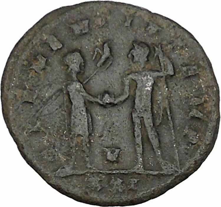 Probus receiving globe from Jupiter Authentic Ancient Roman Coin i42443