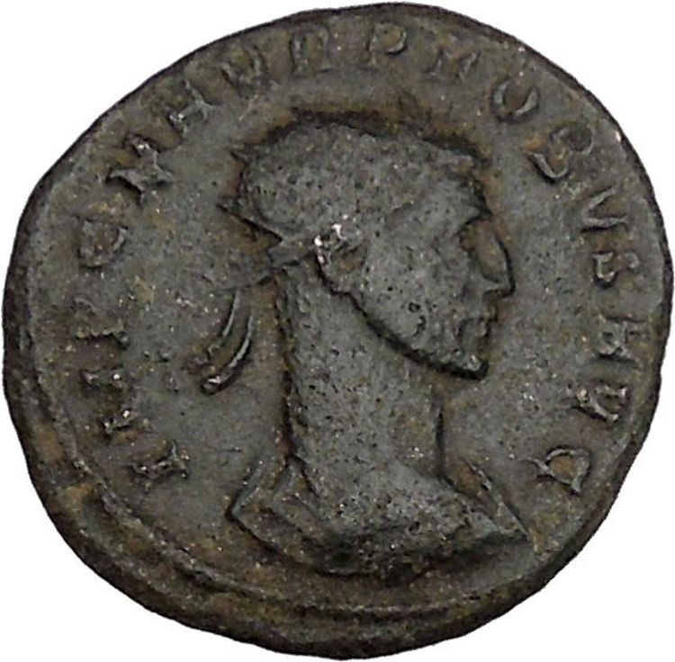 Probus receiving globe from Jupiter Authentic Ancient Roman Coin i42443