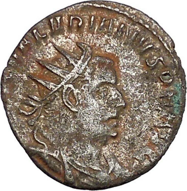 VALERIAN I holding hand of kneeling Orbis Silver Ancient Roman Coin i46462