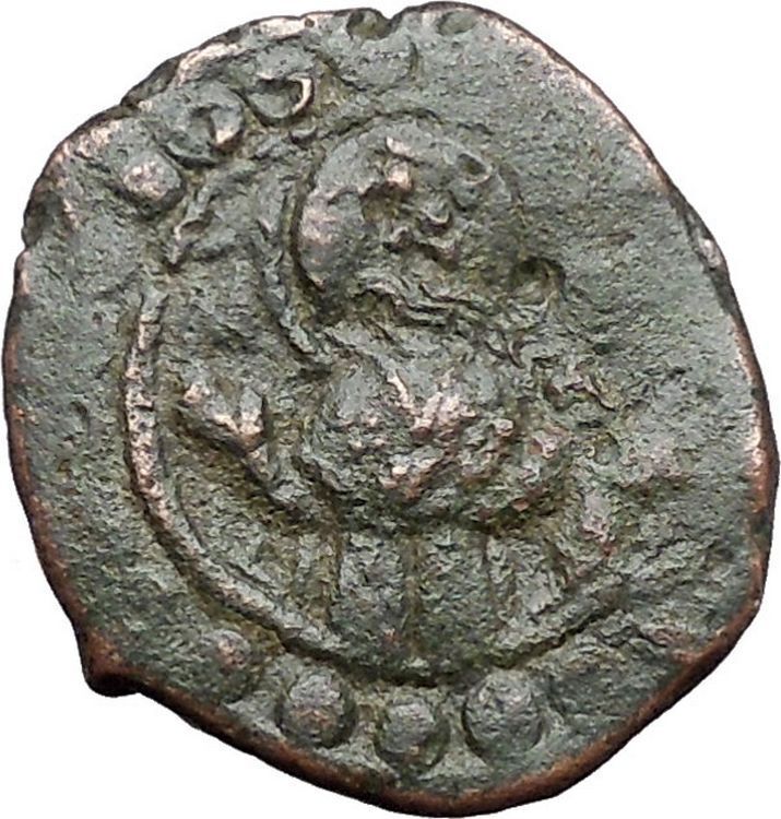 JESUS CHRIST Class K Anonymous Virgin1081AD CRUSADE Byzantine Follis Coin i48092