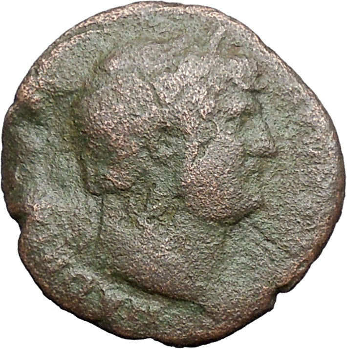 HADRIAN Bisexual Emperor BIG Ancient Roman Coin Salus Health Cult i47948