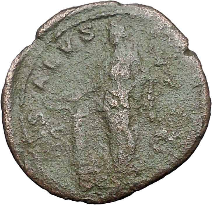 HADRIAN Bisexual Emperor BIG Ancient Roman Coin Salus Health Cult i47948