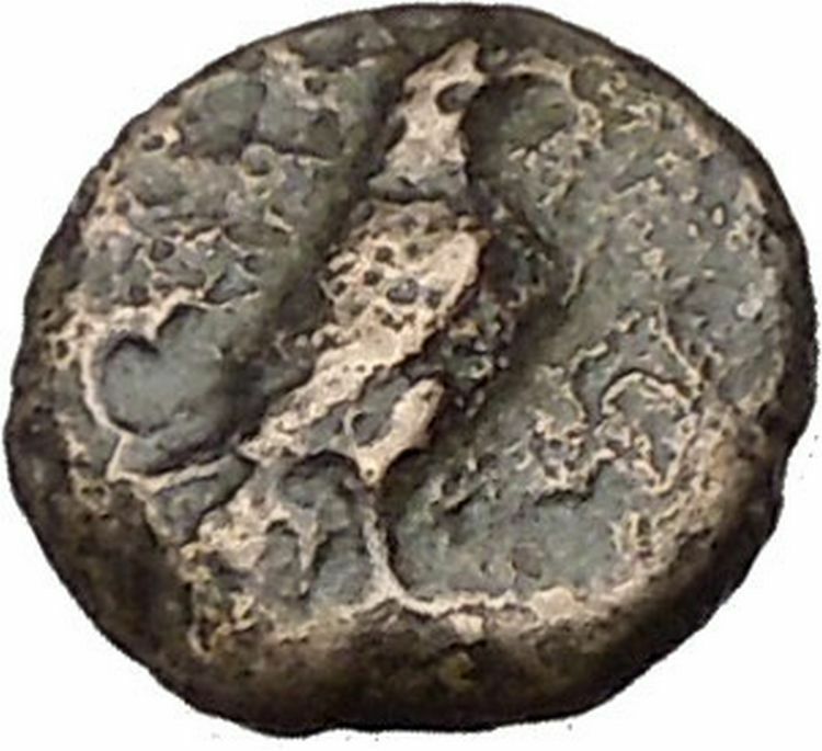 Kyme in Aeolis 350BC EAGLE & VASE on Authentic Ancient Greek Coin i48083