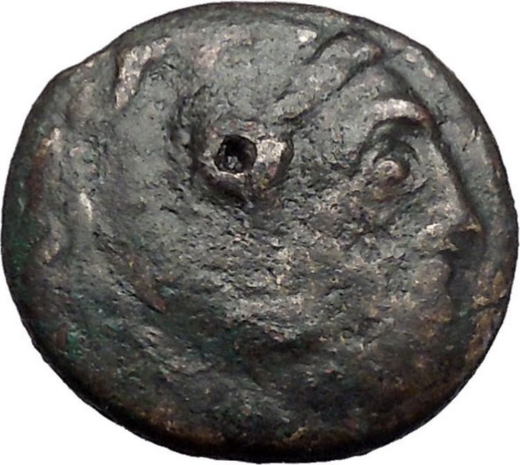 AKARNANIAN LEAGUE Man-Headed Bull River-God Archelous Hercules Greek Coin i49171