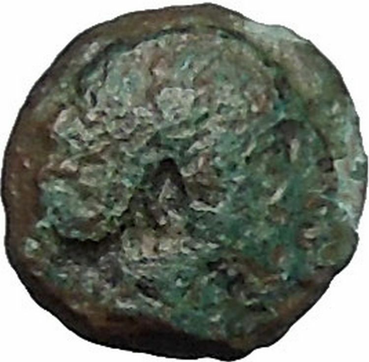 Boione in Aiolis 300BC Rare Authentic Ancient Greek Coin Female BULL i49035