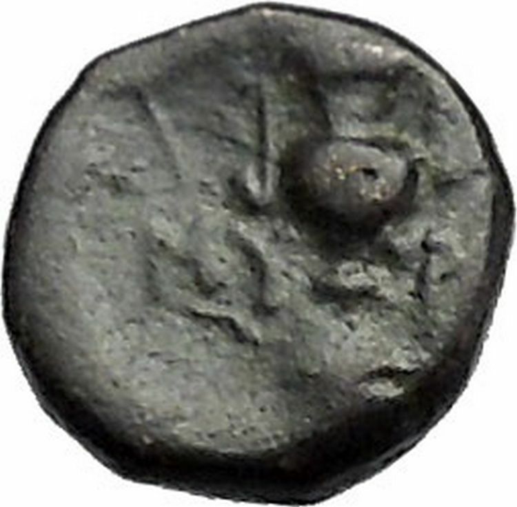 MYRINA in AEOLIS 400BC Athena Amphora Authentic Ancient Greek Coin i49555