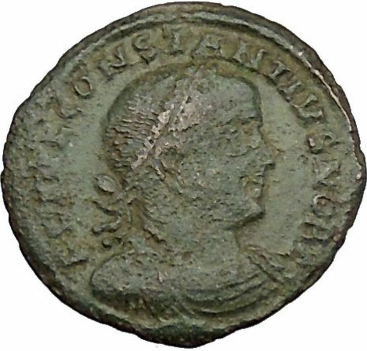 CONSTANTIUS II Constantine the Great son Roman Coin Military camp Gate i39404