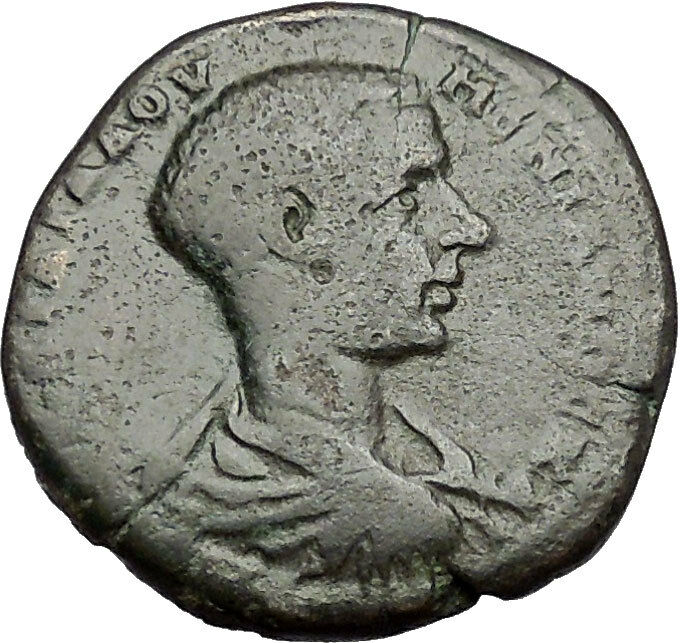 DIADUMENIAN 218AD son of Macrinus Nicopolis ad Istrum HERMES Roman Coin i50992