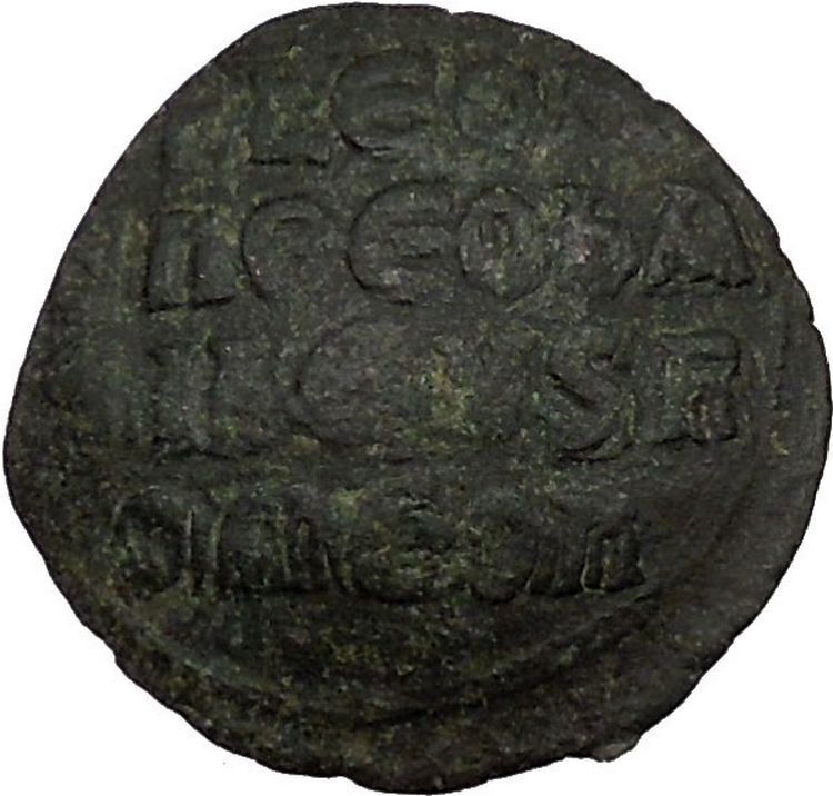 Leo VI, the Wise w purple silk roll 886AD Ancient Medieval Byzantine Coin i39344