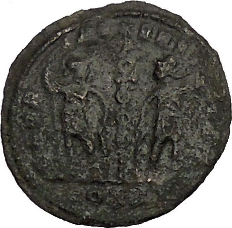 DELMATIUS Dalmatius 335AD Roman Caesar Ancient Coin Soldiers Legions i52822