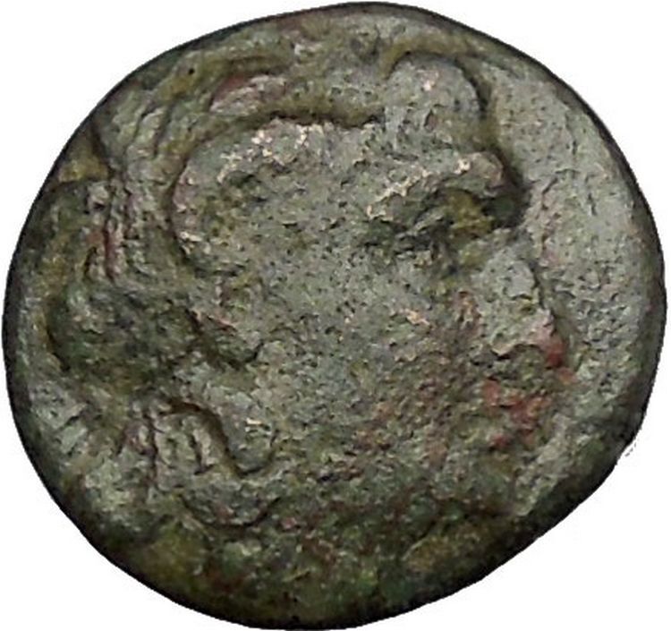 MYTILENE on Greek island of LESBOS 2-1CenBC Zeus Ammon Dionysus RARE Coin i52016