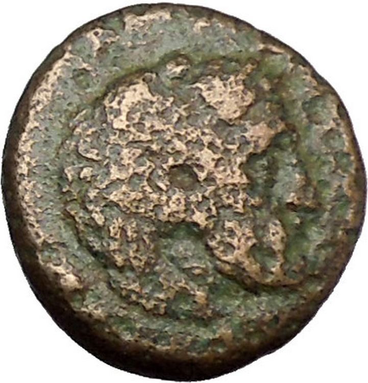 GELA in SICILY 315BC Rare R2 Hercules River God Gelas Ancient Greek Coin i52020