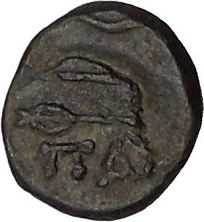 PHANAGORIA overstruck Pantikapaion PONTUS 140BC Satyr Pan Greek Coin i53600