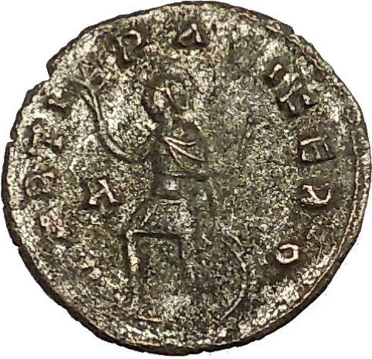 Gallienus Valerian I son Ancient Roman Coin Mars peace-bringing God i39925