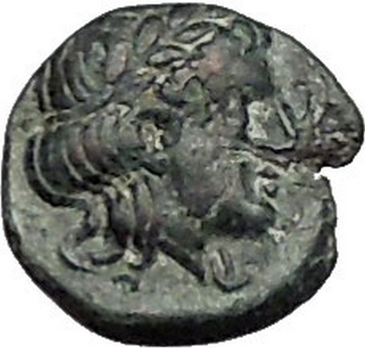 GARGARA in TROAS 350BC Apollo Horse RARE TINYAuthentic Ancient Greek Coin i56057