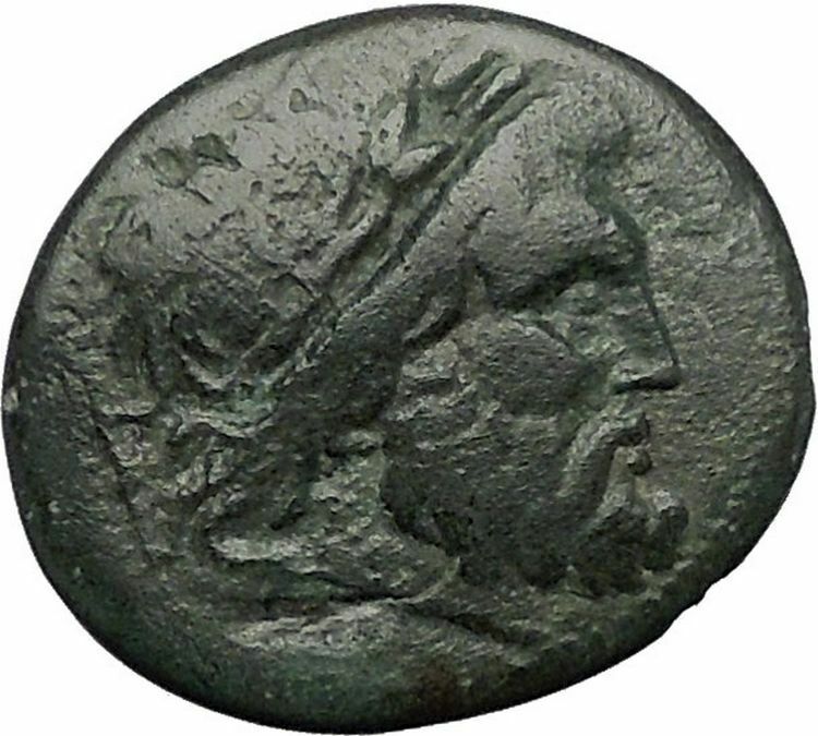 OINIDAI in AKARNANIA 219BC Zeus Man-Headed Bull Ancient Greek Coin i56252