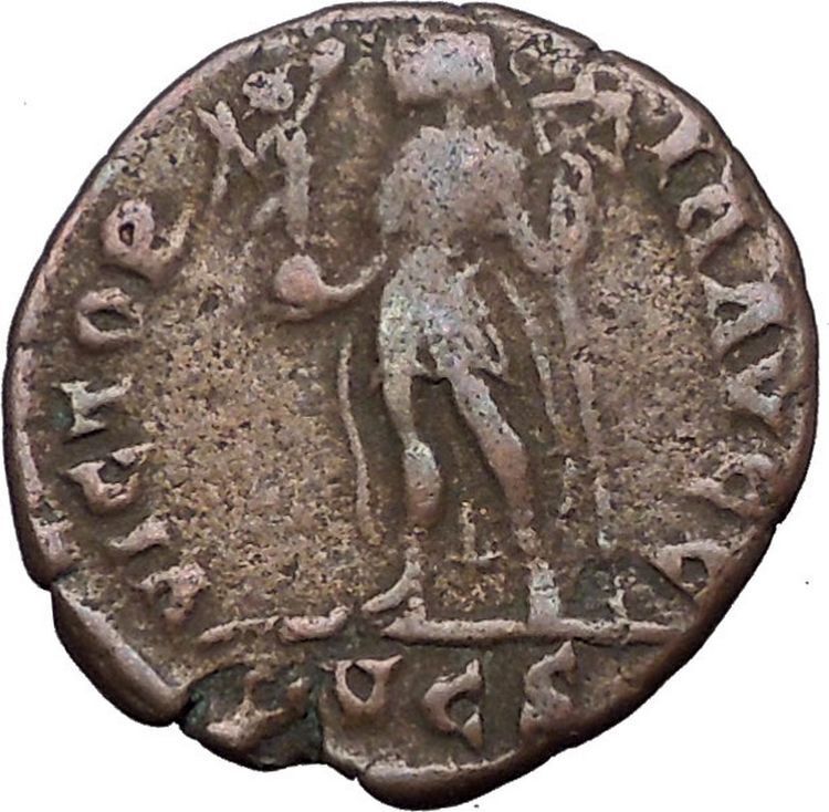 MAGNUS MAXIMUS 386AD Arles Lyon AE2 Ancient Roman Coin Chi-Rho Labarum i56330