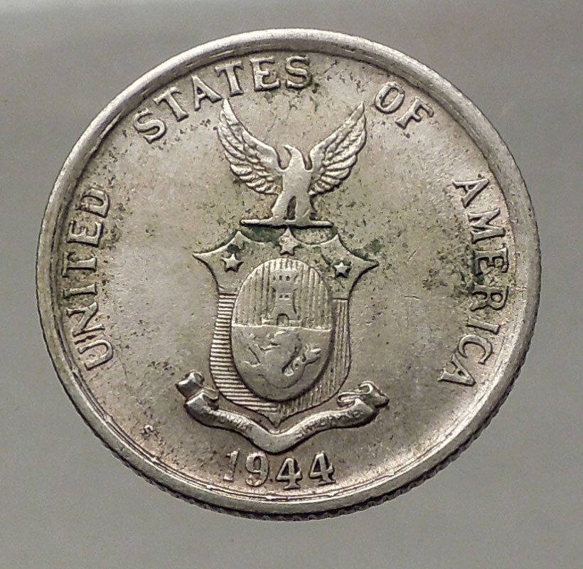 1944 S PHILIPPINES Fifty Centavos United States of America Silver Coin i57816