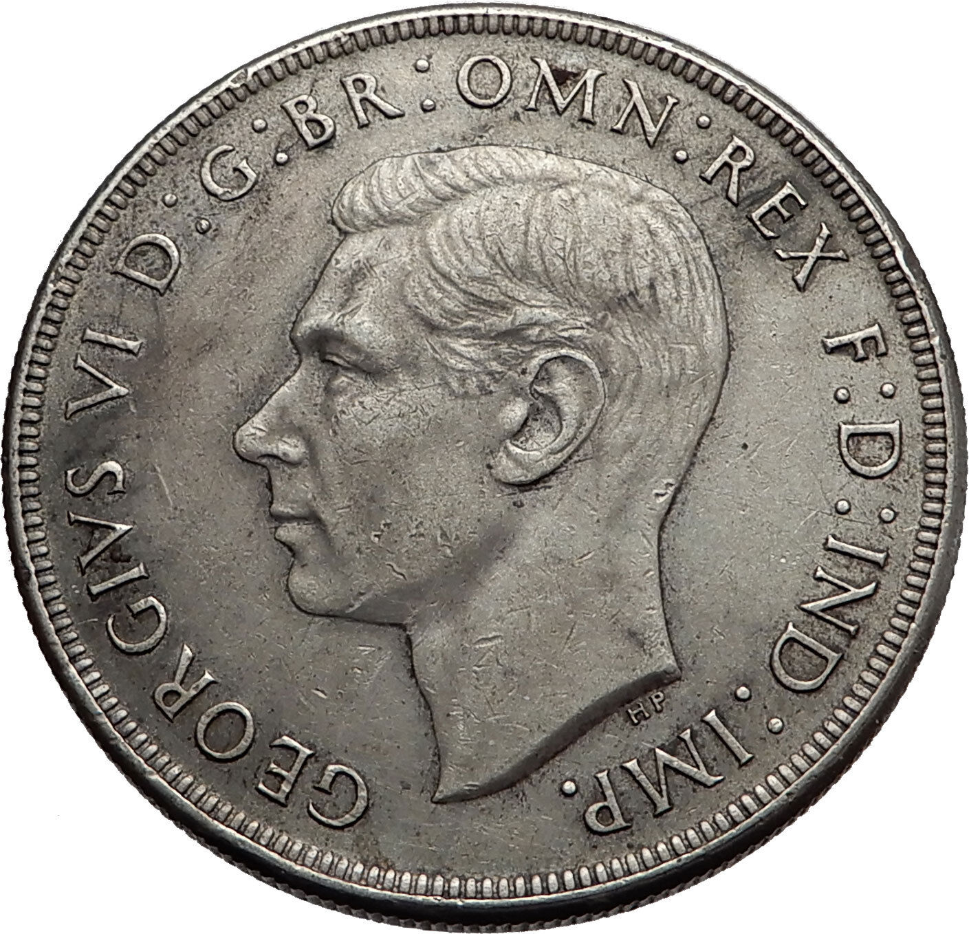 1937 AUSTRALIA - Big SILVER CROWN Coin - Great Britain UK King George VI i57935