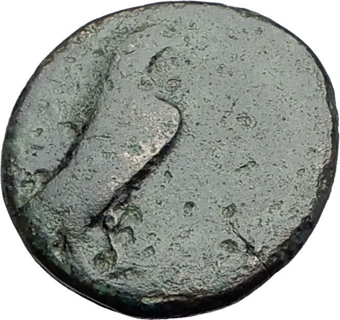 KYME in AEOLIS Original 350BC Authentic Ancient Greek Coin EAGLE & VASE i63061