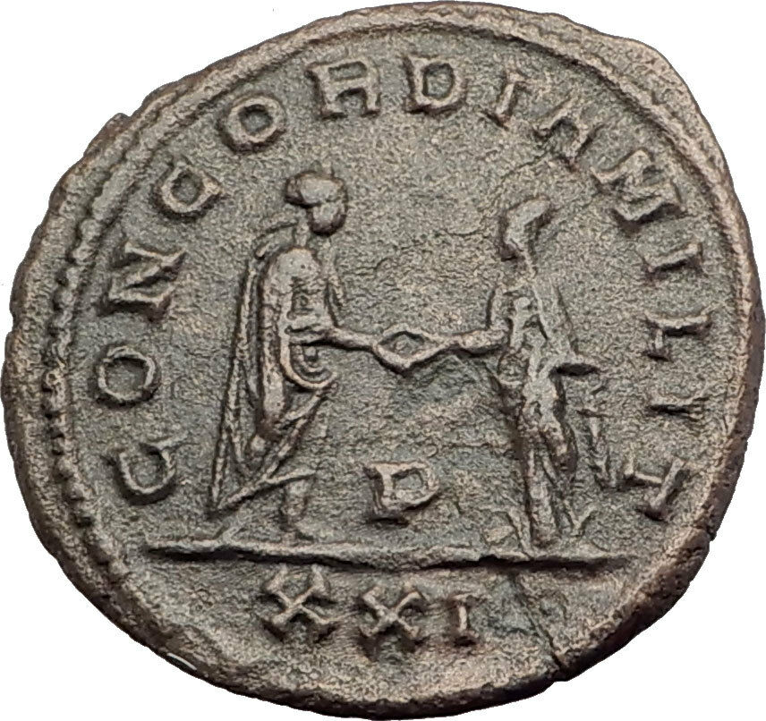 PROBUS shaking hands with Concordia 279AD Authentic Ancient Roman Coin i63608