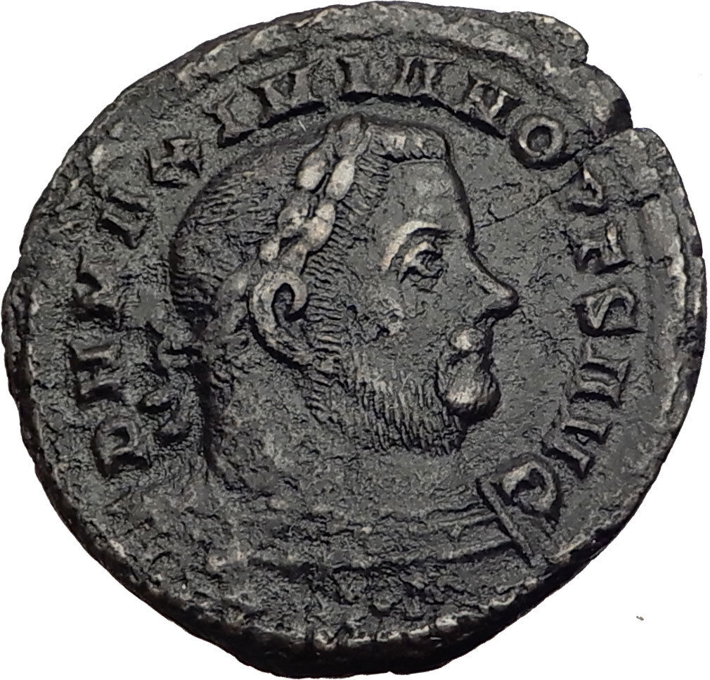 MAXIMIAN 307AD London Londinium Authentic Ancient Roman Coin Hercules i63987