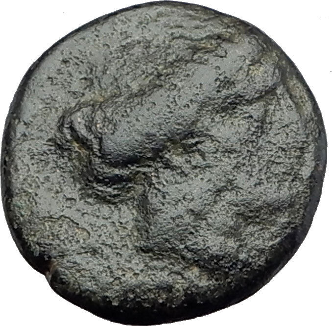 LARISSA Thessaly Genuine 360BC Authentic Ancient Greek Coin NYMPH & HORSE i63674