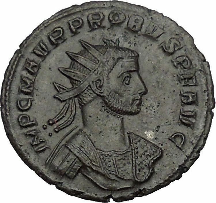 PROBUS with aegis receiving globe from Jupiter 276AD Ancient Roman Coin i52085