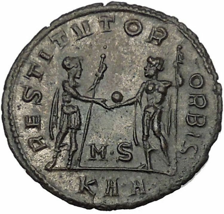 PROBUS with aegis receiving globe from Jupiter 276AD Ancient Roman Coin i52085