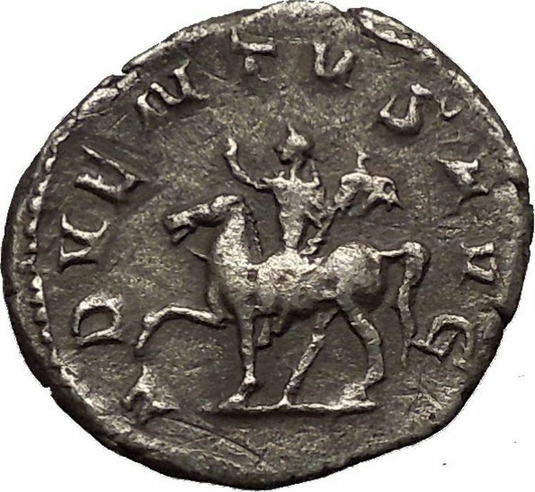 TRAJAN DECIUS on horse 249AD Silver Authentic Ancient Roman Coin i52317