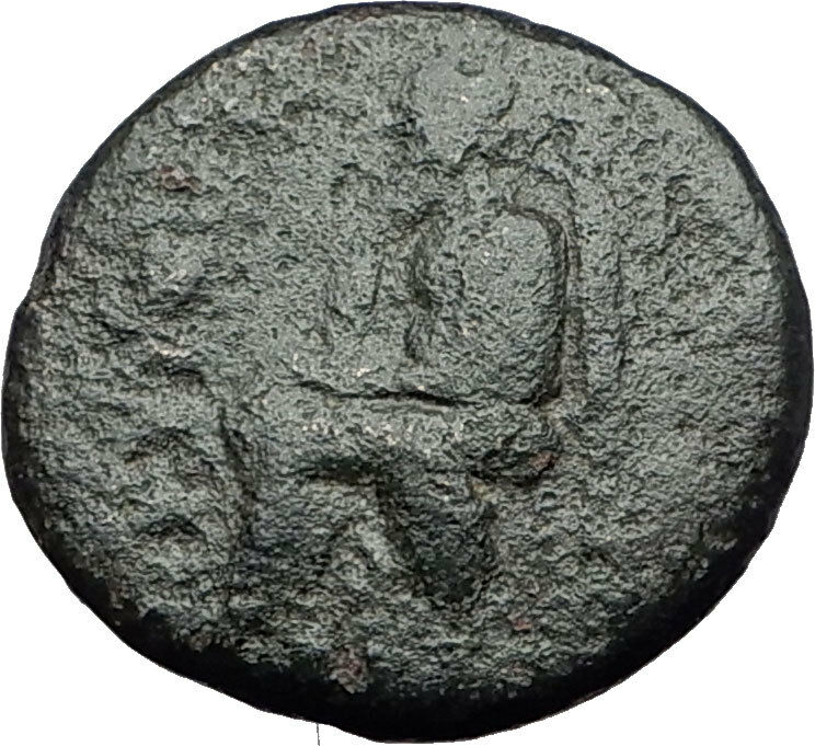 KOLOPHON in IONIA 50BC Poet Homer of ODYSSEY Apollo Ancient Greek Coin i55948