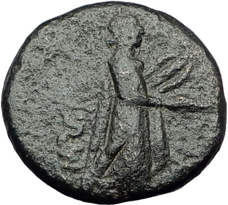 KOLOPHON in IONIA 50BC Poet Homer of ODYSSEY Apollo Ancient Greek Coin i55948