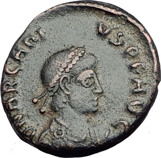 ARCADIUS on HORSE 392AD Constantinople Authentic Ancient Roman Coin i65187