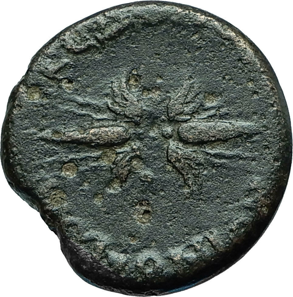 ANTONINUS PIUS 155AD Macedonia Koinon Ancient Roman Coin ZEUS THUNDERBOLT i66242