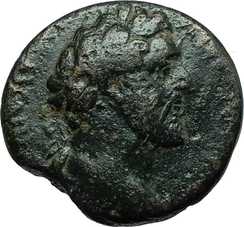 ANTONINUS PIUS 155AD Macedonia Koinon Ancient Roman Coin ZEUS THUNDERBOLT i66242