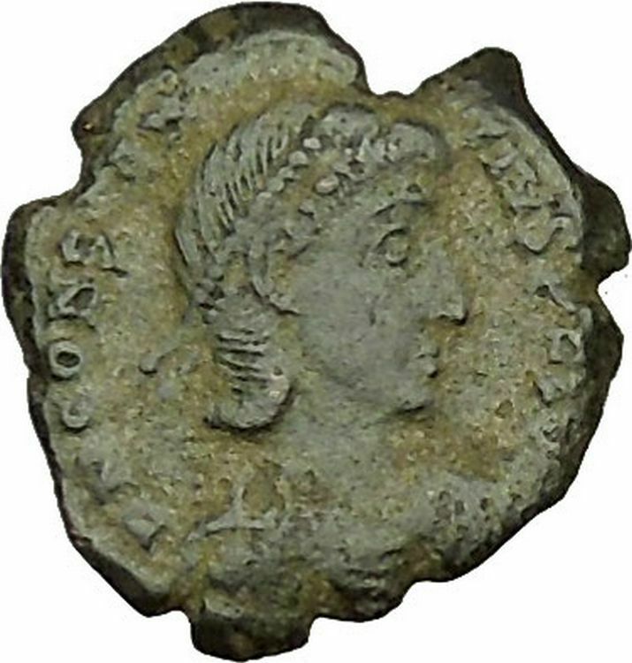 CONSTANTIUS II Constantine the Great son Roman Coin Battle Horse man i40409