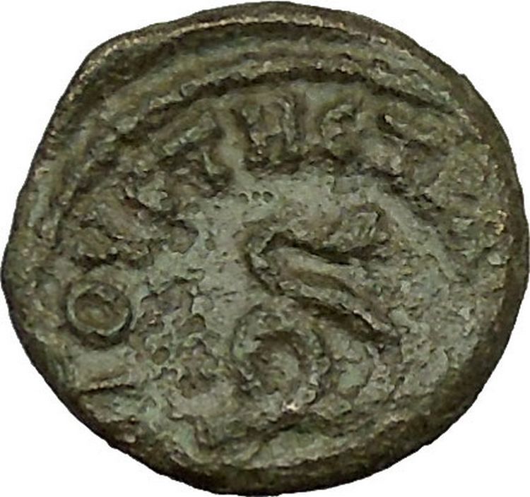 LUCIUS VERUS 161AD Augusta Traiana Coiled Snake Serpent Roman Coin i40308