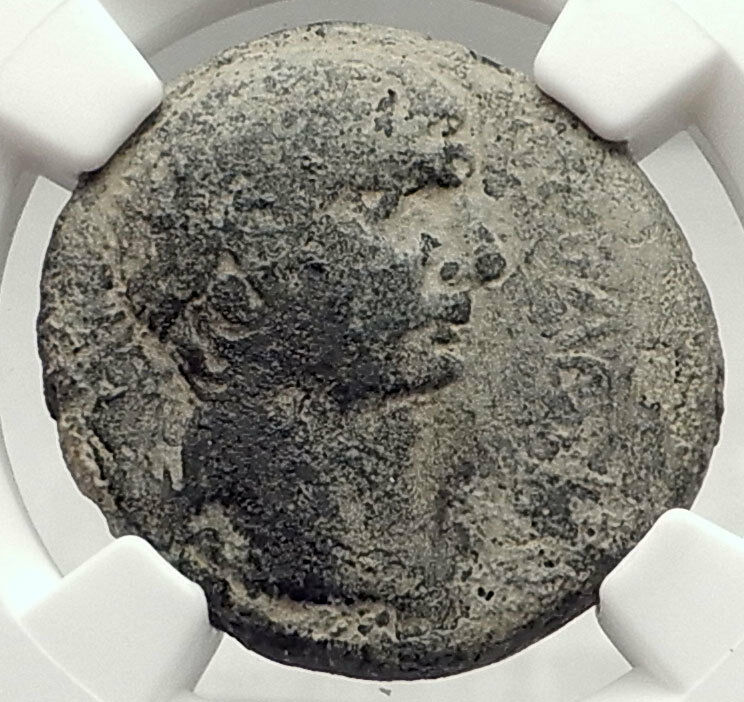 TRAJAN Authentic Ancient ASCALON in Judaea Rare Roman Coin NGC Certified i72857