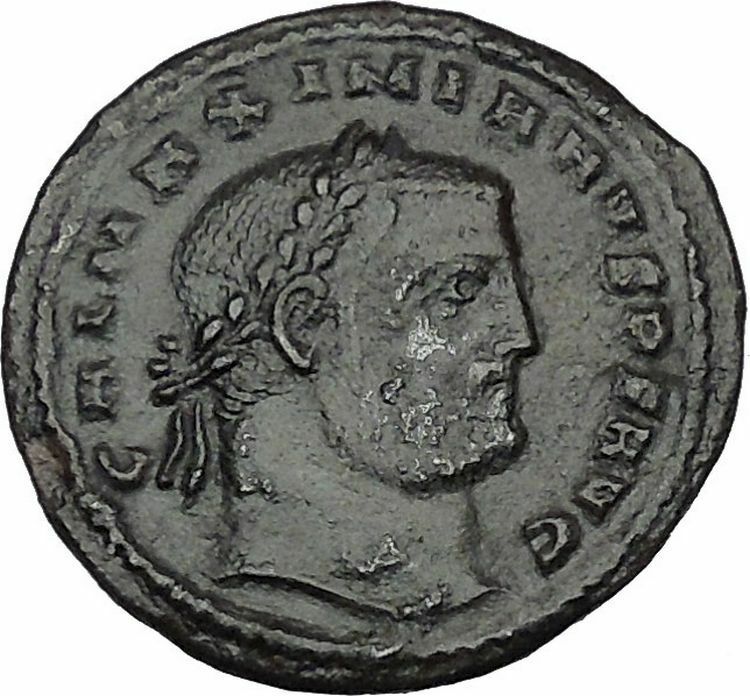 GALERIUS 309AD Large Ancient Roman Coin Mars War God Cult i40574