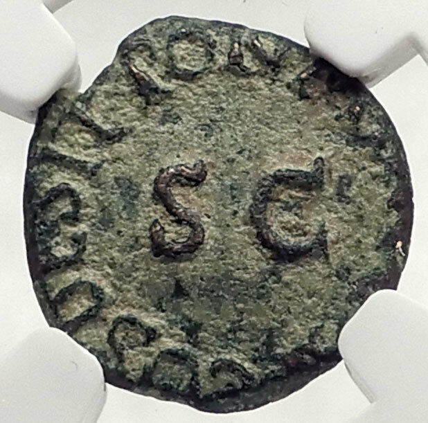 CLAUDIUS - Genuine 41AD Rome Food MODIUS Authentic Ancient Roman Coin NGC i73322