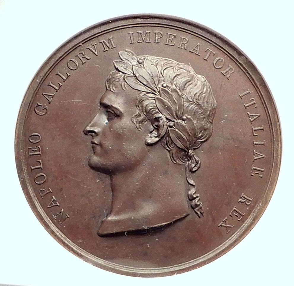 1805 FRANCE Napoleon Bonaparte as ITALY KING at MILAN French Medal NGC i73475