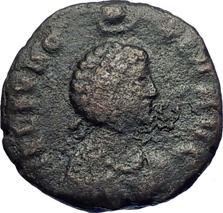 EUDOXIA crowned by manus Dei 400AD Ancient Rare Roman Coin Hand of God i73677