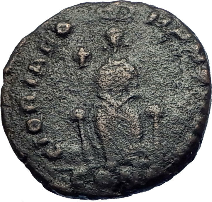 EUDOXIA crowned by manus Dei 400AD Ancient Rare Roman Coin Hand of God i73677