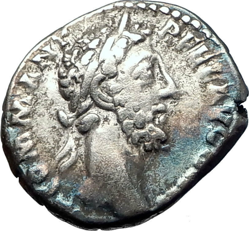 COMMODUS Marcus Aurelius son 185AD Ancient Silver Roman Coin Aequitas i73600