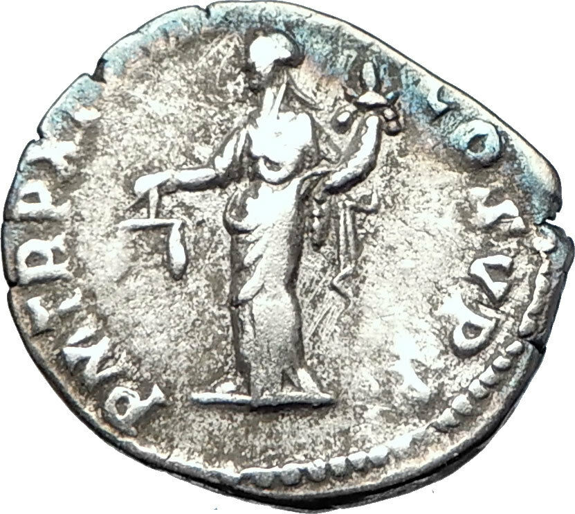 COMMODUS Marcus Aurelius son 185AD Ancient Silver Roman Coin Aequitas i73600