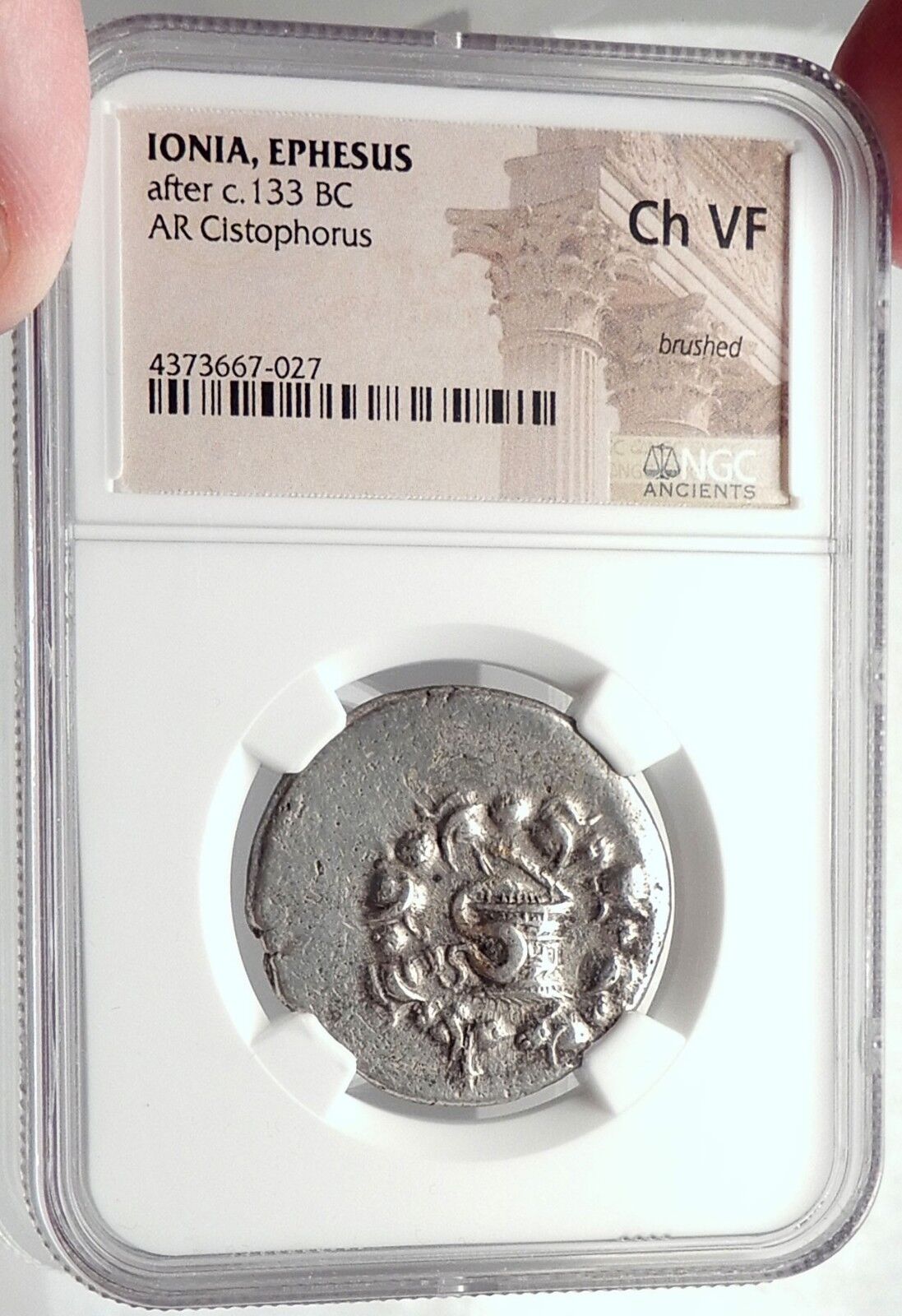 EPHESOS in IONIA 102BC Silver Greek Cistophorus Tetradrachm Coin NGC i73695