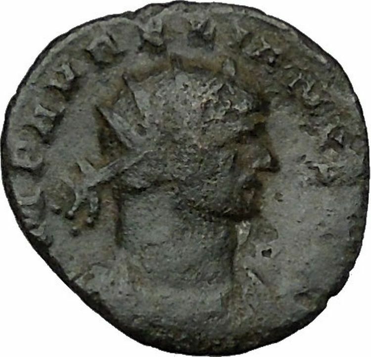 AURELIAN receiving globe from nude Jupiter 272AD Ancient Roman Coin i40883