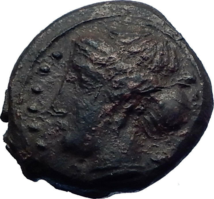 HIMERA Sicily QUALITY Ancient Genuine Greek Coin Nymph & LAUREL Wreath i73987